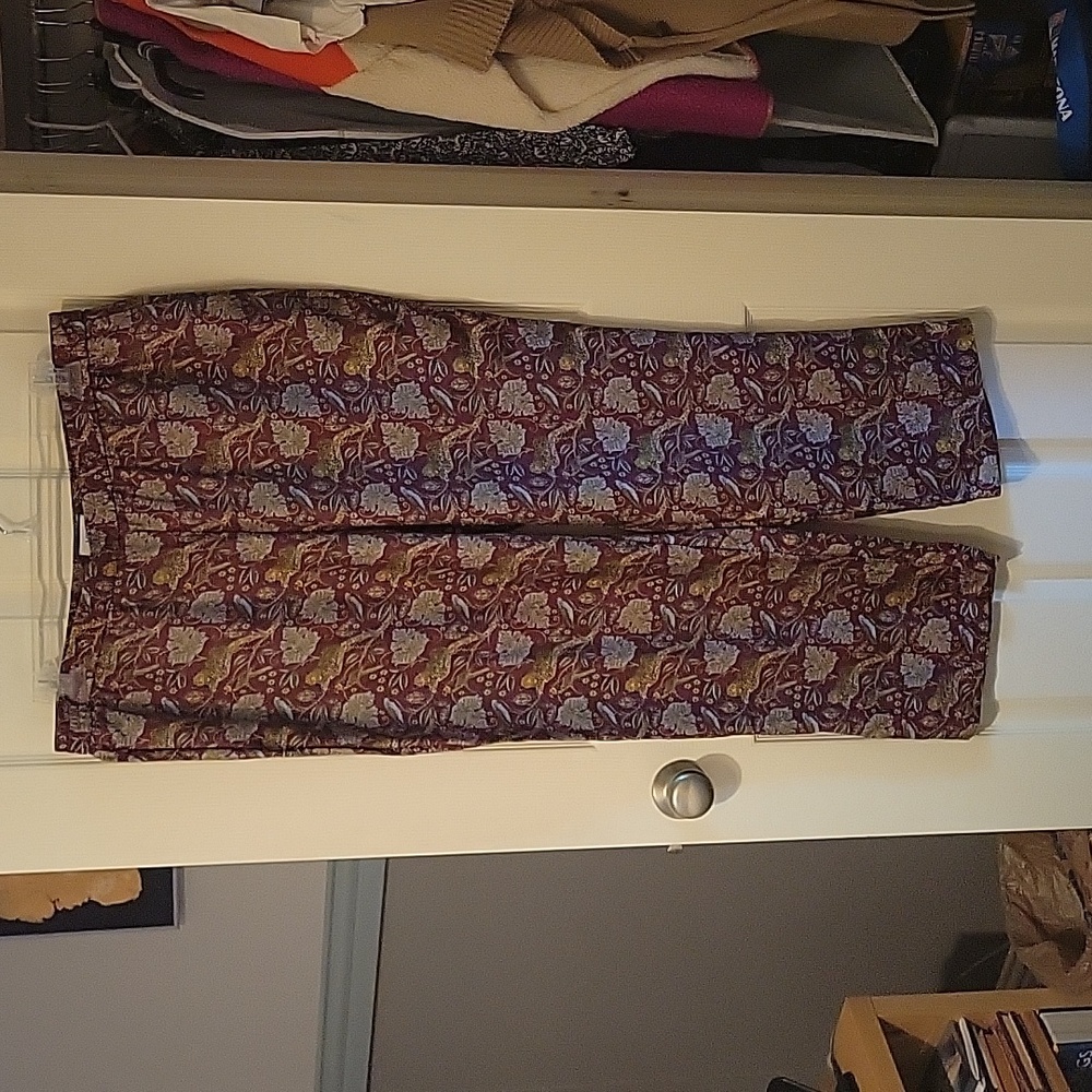 J. Crew Collection silk printed pants size 16